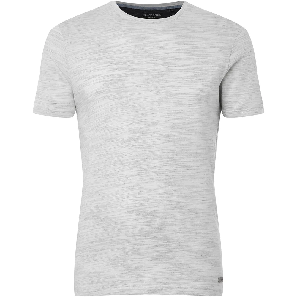 Brave Soul Men's Almus T-Shirt - Ecru - S - Steen Afbeelding 1