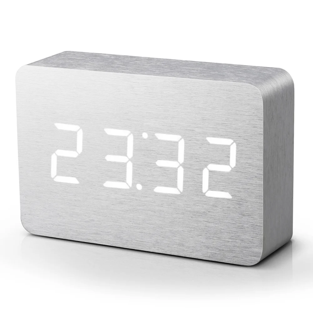 Gingko Brick Click Clock - Aluminium Afbeelding 1