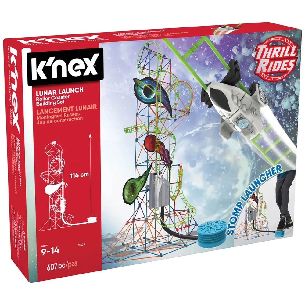 K'NEX Thrill Rides Lunar Launch Roller Coaster Building Set (51425) Afbeelding 1