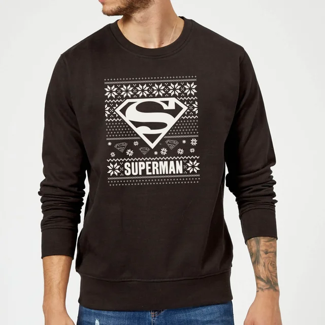 DC Comics Superman Logo Kersttrui - Zwart
