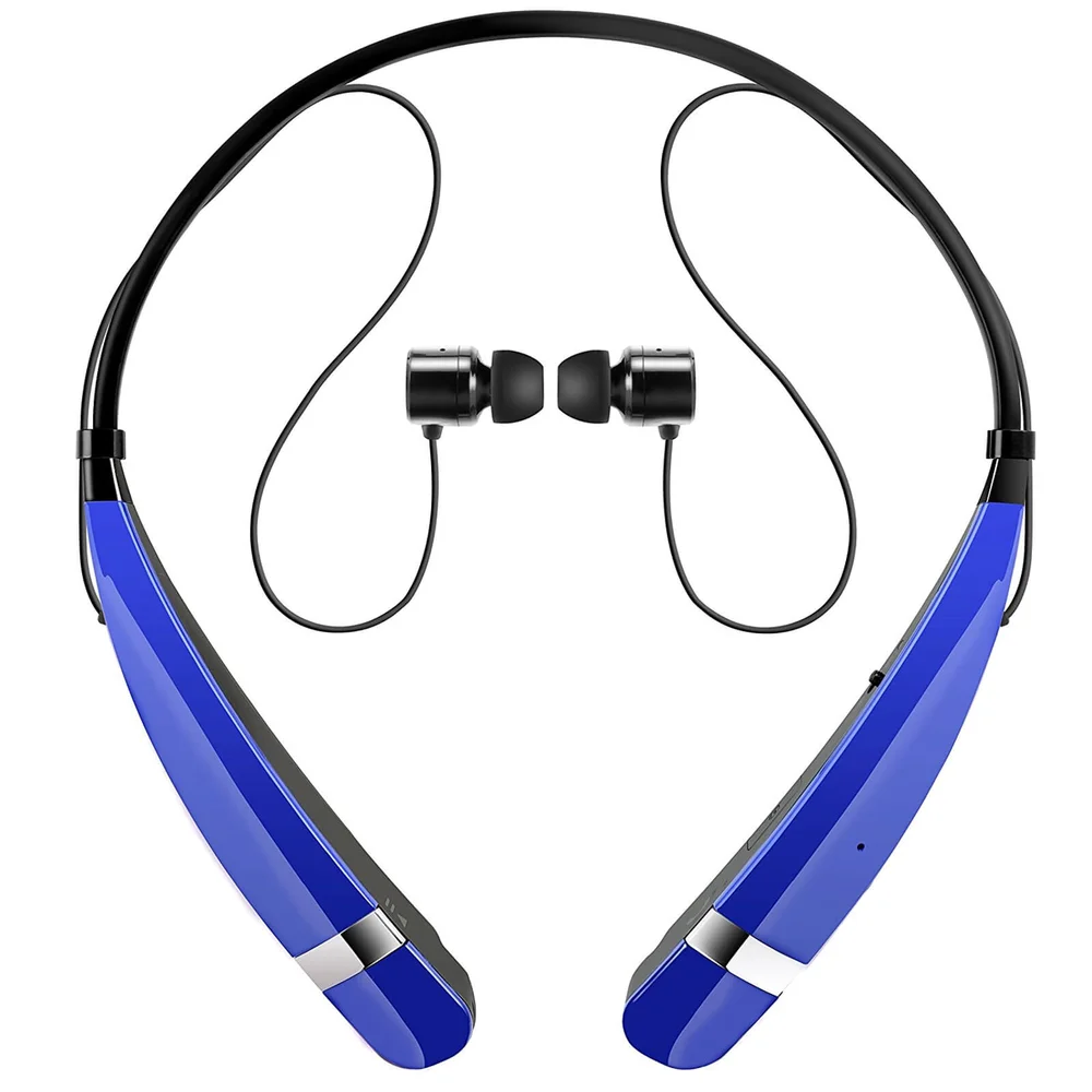 LG Tone Pro Neckband Sports Bluetooth Earphones with Built-In Mic - Blue Afbeelding 1