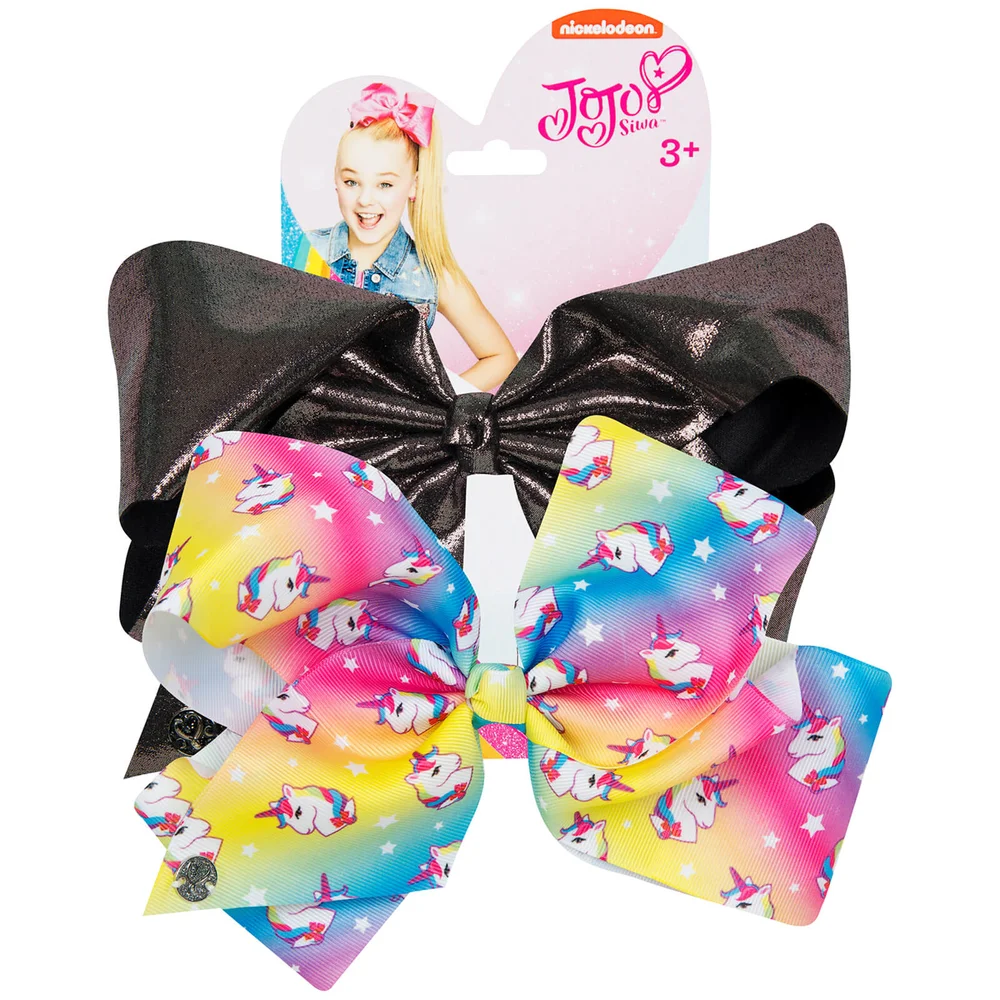 Jojo Siwa Bow Set - Unicorn/Gunmetal Afbeelding 1