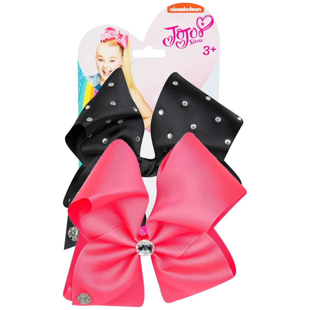 JoJo Siwa Bow Set - Neon Pink/Black Afbeelding 1