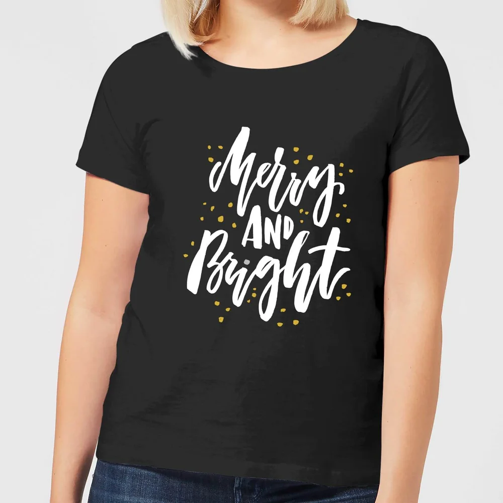 Merry and Bright Women's T-Shirt - Black - 3XL Afbeelding 1