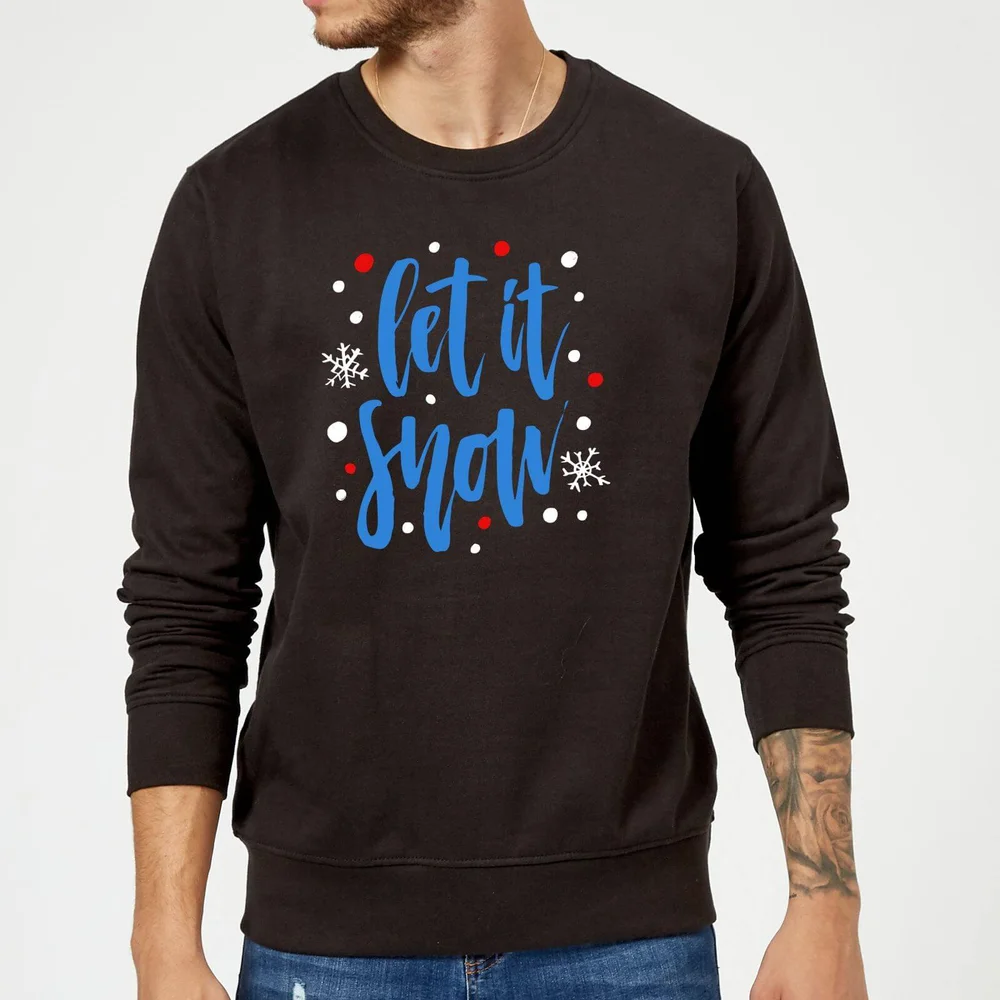 Let it Snow Sweatshirt - Black - S - Zwart Afbeelding 1