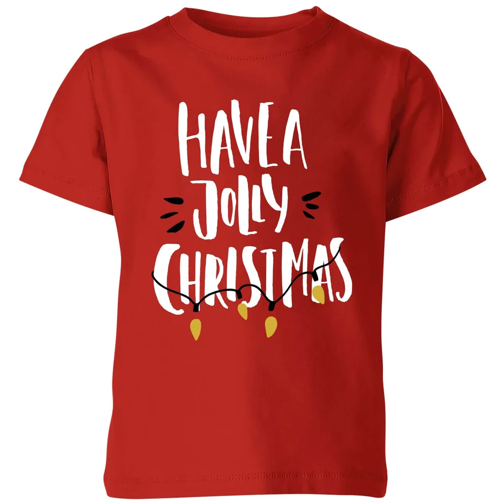 Have a Jolly Christmas Kids' T-Shirt - Red - 98/104 (3-4 jaar) - Rood Afbeelding 1