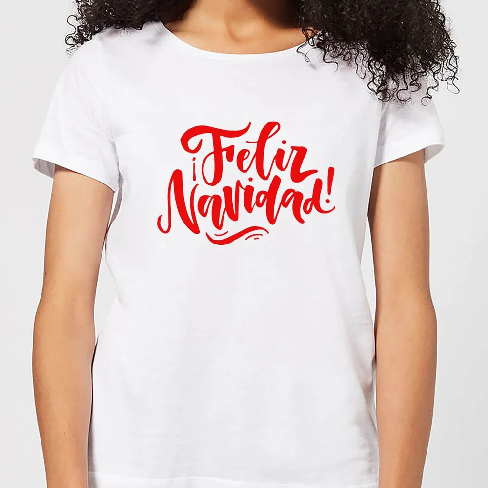Feliz Navidad Women's T-Shirt - White - S Afbeelding 1