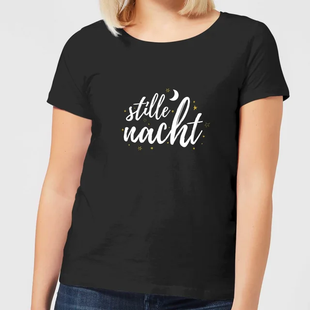 Stille Nacht Dames T-Shirt - Zwart