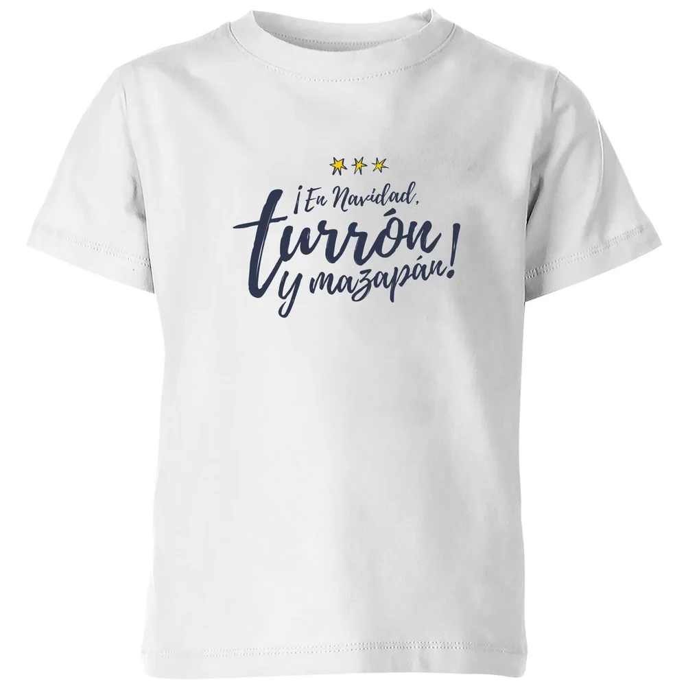 Turron Kids' T-Shirt - White - 98/104 (3-4 jaar) - Wit Afbeelding 1