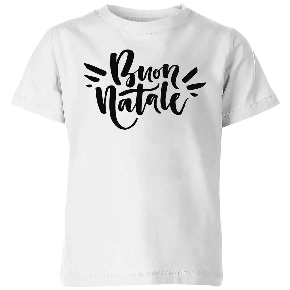 Buon Natale Kids' T-Shirt - White - 98/104 (3-4 jaar) - Wit Afbeelding 1