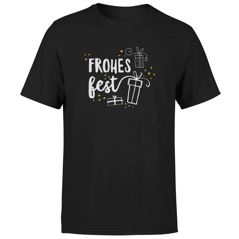 Frohes Fest T-Shirt - Black - S - Zwart Afbeelding 1
