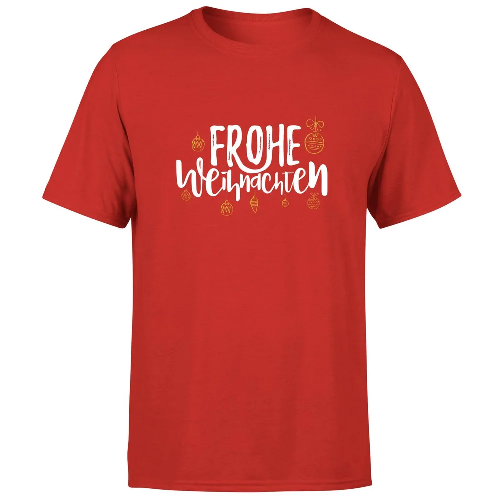 Frohe Weihnachten T-Shirt - Red - S - Rood Afbeelding 1