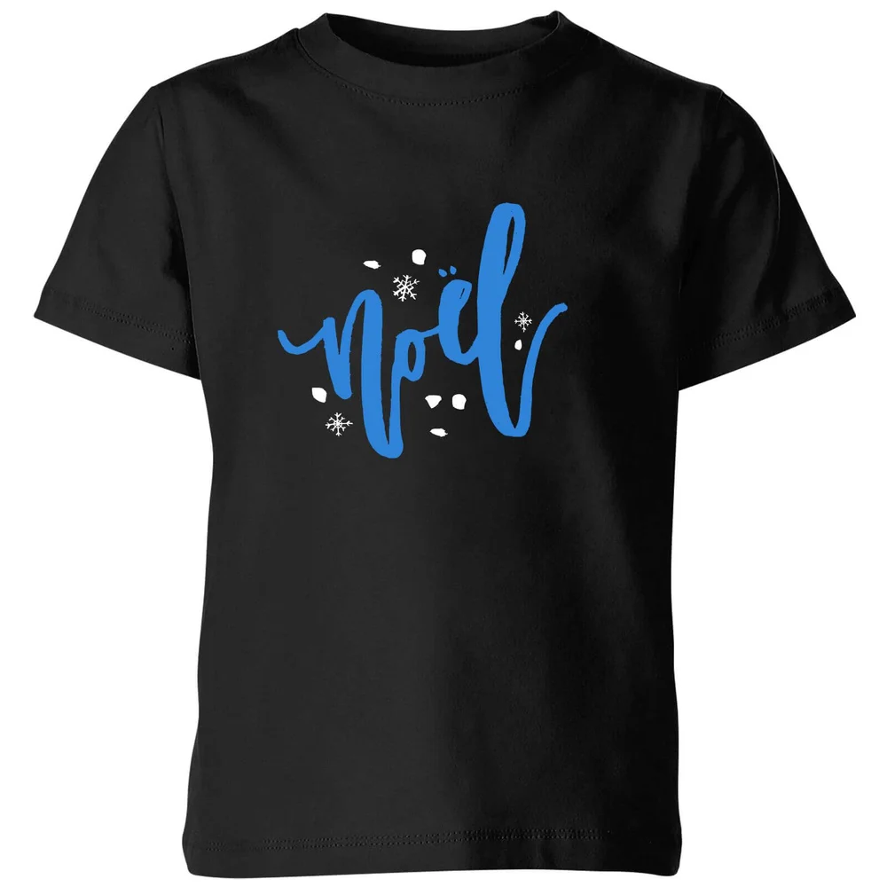 Noel Snowflakes Kids' T-Shirt - Black - 98/104 (3-4 jaar) - Zwart Afbeelding 1
