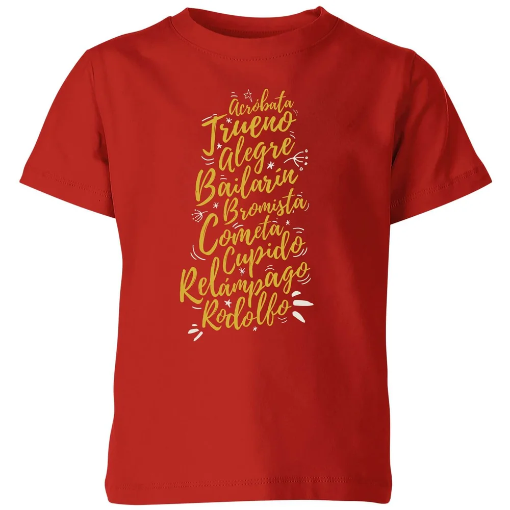 International Reindeer Kids' T-Shirt - Red - 98/104 (3-4 jaar) - Rood Afbeelding 1