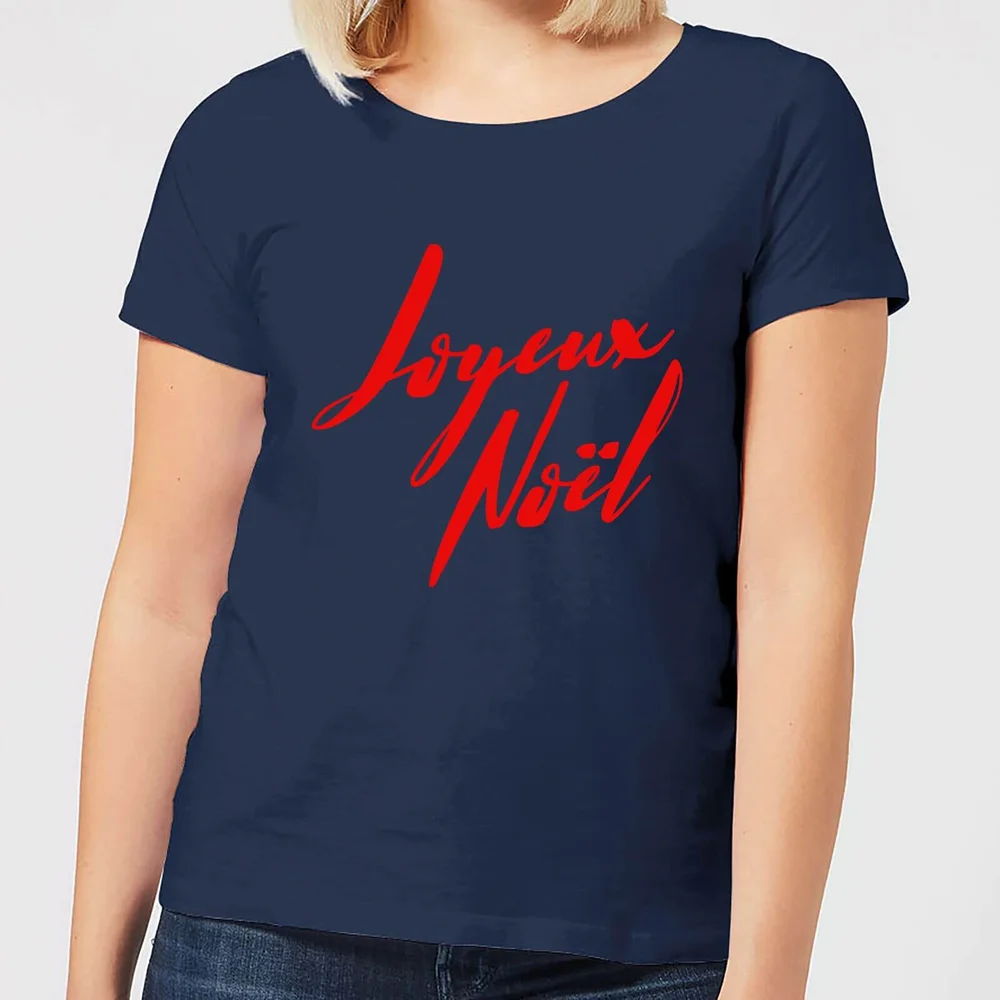 Joyeux Noel Holly Jolly international Women's T-Shirt - Navy - S - Navy blauw Afbeelding 1