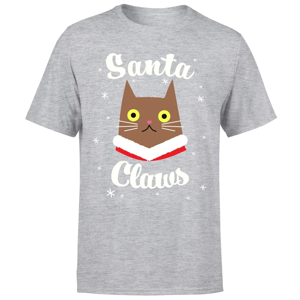 Santa Claws T-Shirt - Grey - S - Grijs Afbeelding 1