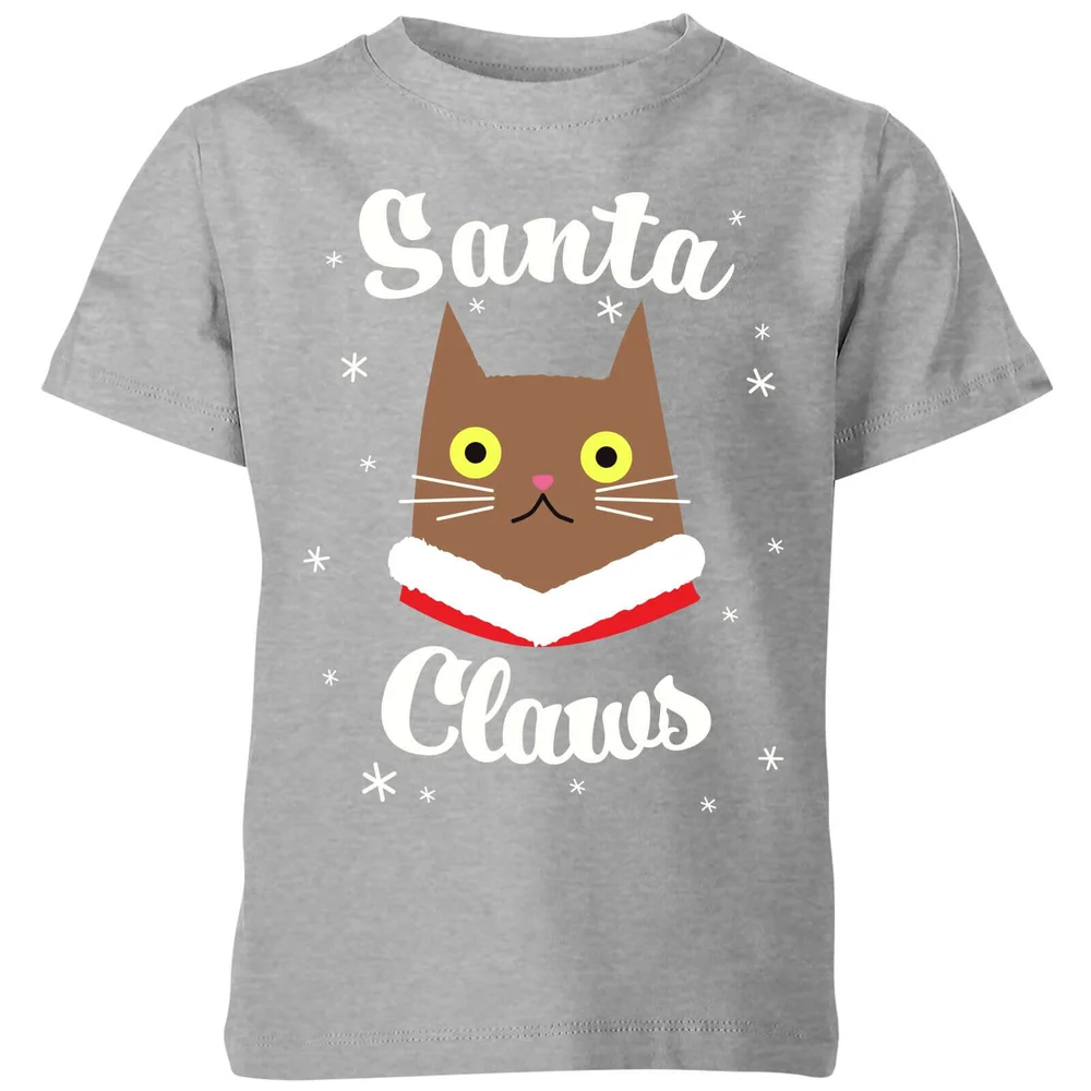 Santa Claws Kids' T-Shirt - Grey - 98/104 (3-4 jaar) - Grijs Afbeelding 1