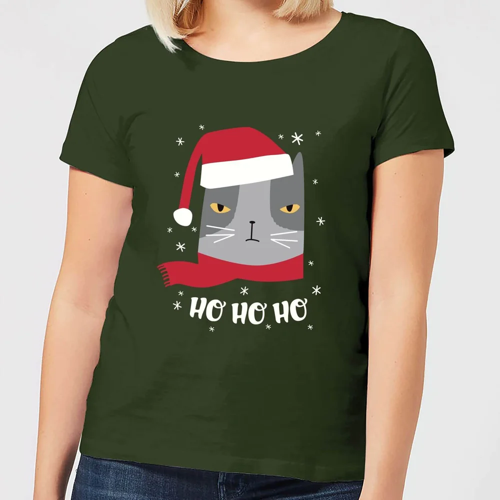 Ho Ho Ho Women's T-Shirt - Forest Green - S - Forest Green Afbeelding 1