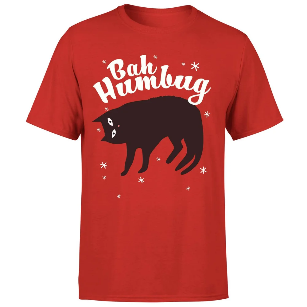 Bah Humbug T-Shirt - Red - S - Rood Afbeelding 1