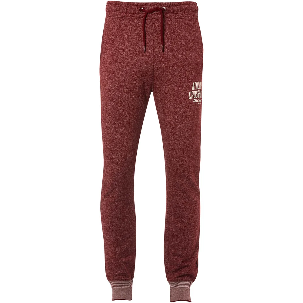 Crosshatch Men's Truman Sweatpants - Sun Dried Tomato Marl - S - Rood Afbeelding 1
