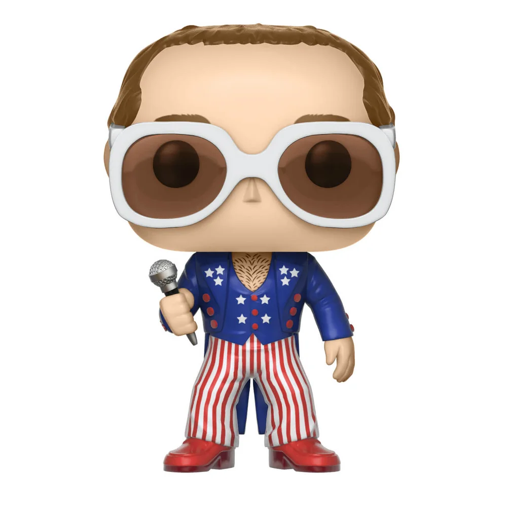 Pop! Rocks Elton John Red White Blue Funko Pop! Figuur Afbeelding 1