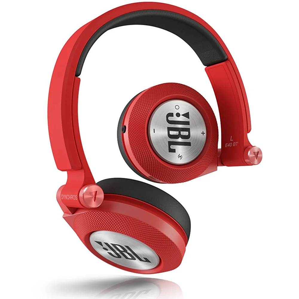 JBL Syncros E40BT Bluetooth On Ear Headphones - Red Afbeelding 1