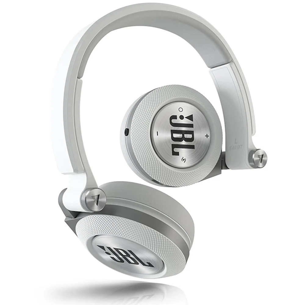 JBL Syncros E40BT Bluetooth On Ear Headphones - White Afbeelding 1