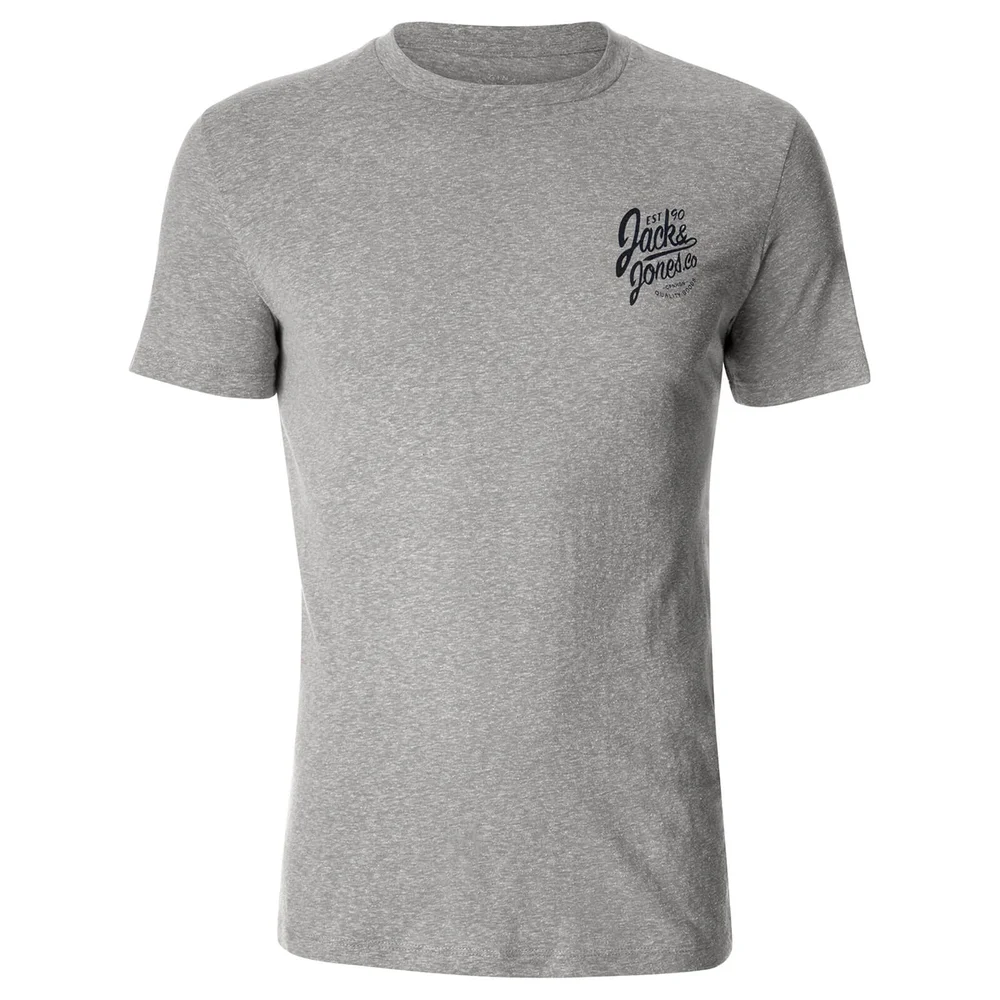 Jack & Jones Men's Originals Breezes Small Logo T-Shirt - Light Grey Marl - S - Grijs Afbeelding 1