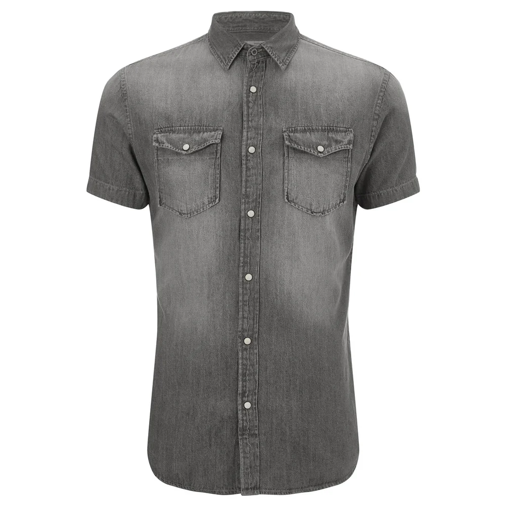 Jack & Jones Men's Originals Sheridan Denim Shirt - Light Grey Denim - S - Grijs Afbeelding 1
