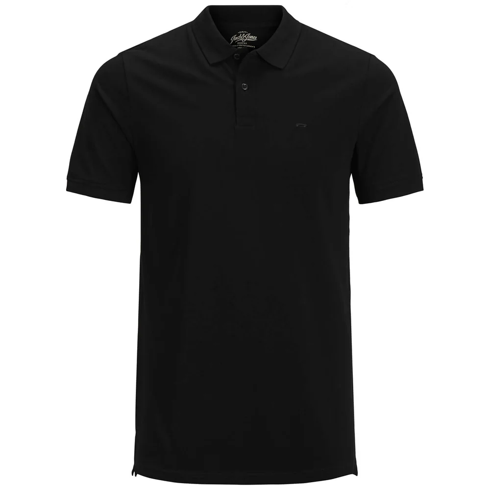 Jack & Jones Men's Originals Basic Polo Shirt - Black - S - Zwart Afbeelding 1