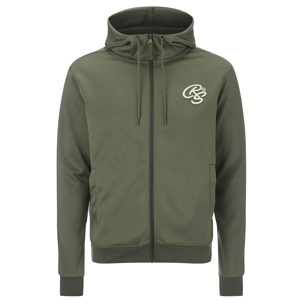 Crosshatch Men's Montanas Tricot Zip Through Hoody - Beetle - S - Groen Afbeelding 1