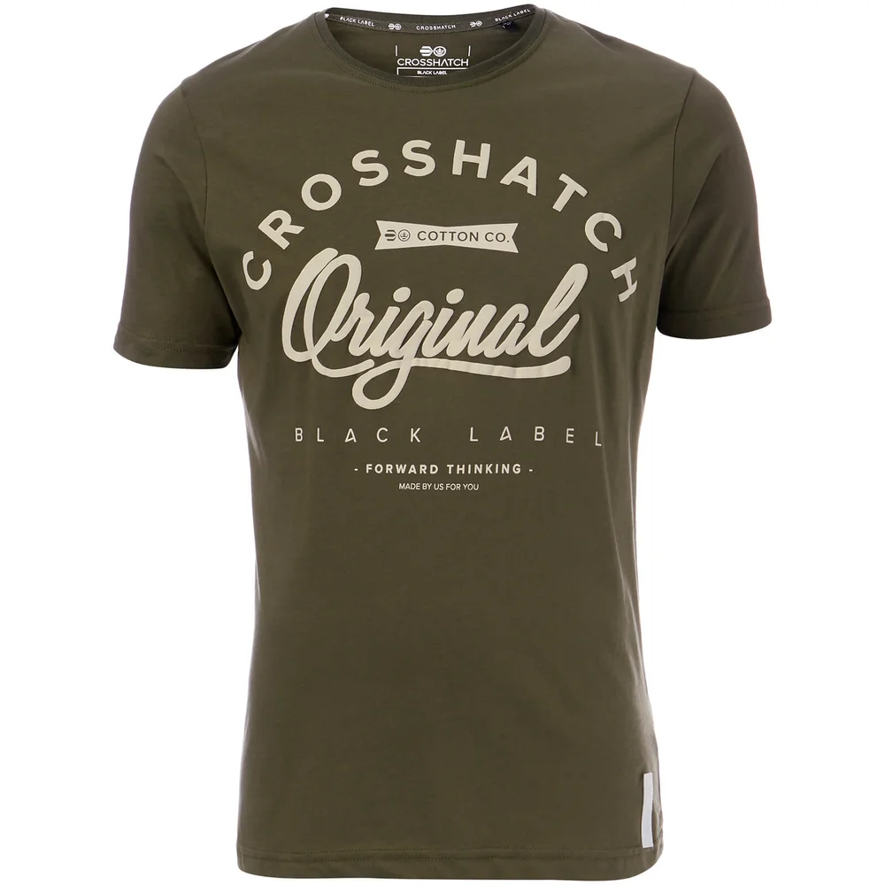 Crosshatch Men's Freemans T-Shirt - Beetle - S - Groen Afbeelding 1