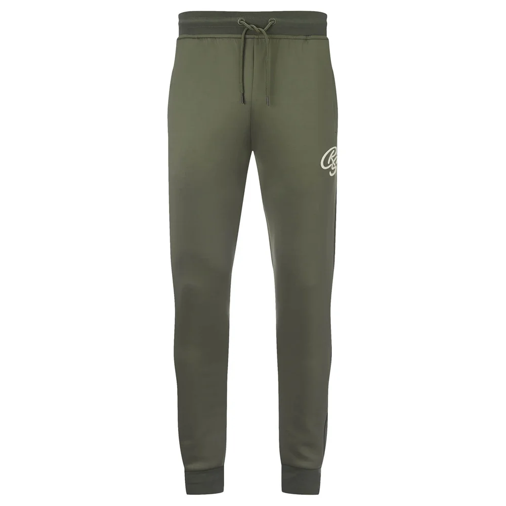 Crosshatch Men's Montana Tricot Sweatpants - Beetle - S - Groen Afbeelding 1