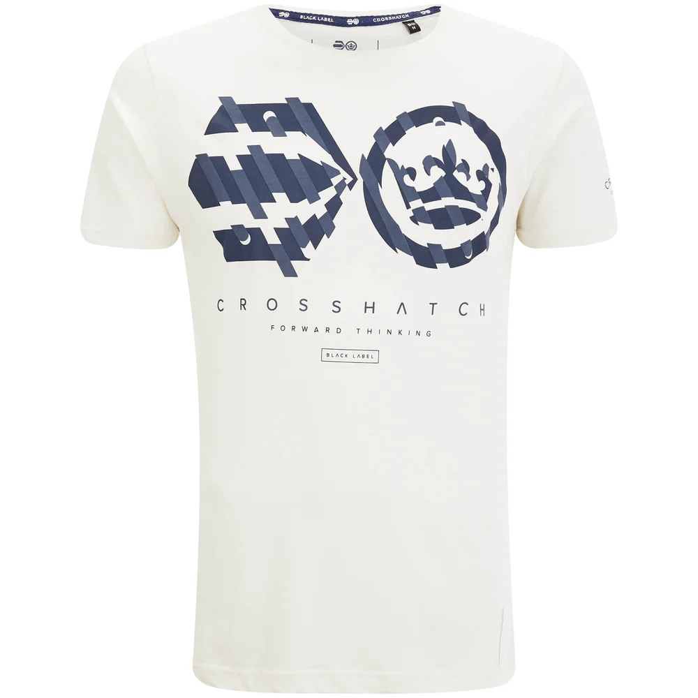 Crosshatch Men's Unsteady T-Shirt - Vaporous Grey - S - Wit Afbeelding 1