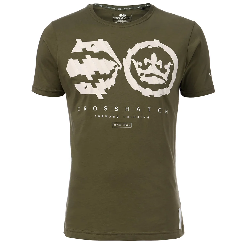 Crosshatch Men's Unsteady T-Shirt - Dusty Olive - S - Groen Afbeelding 1