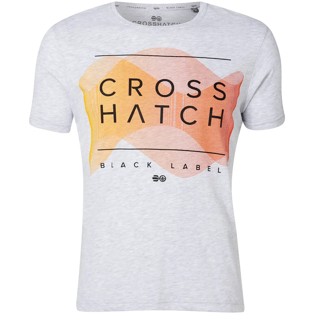 Crosshatch Men's Waveform T-Shirt - Light Grey Marl - S - Grijs Afbeelding 1