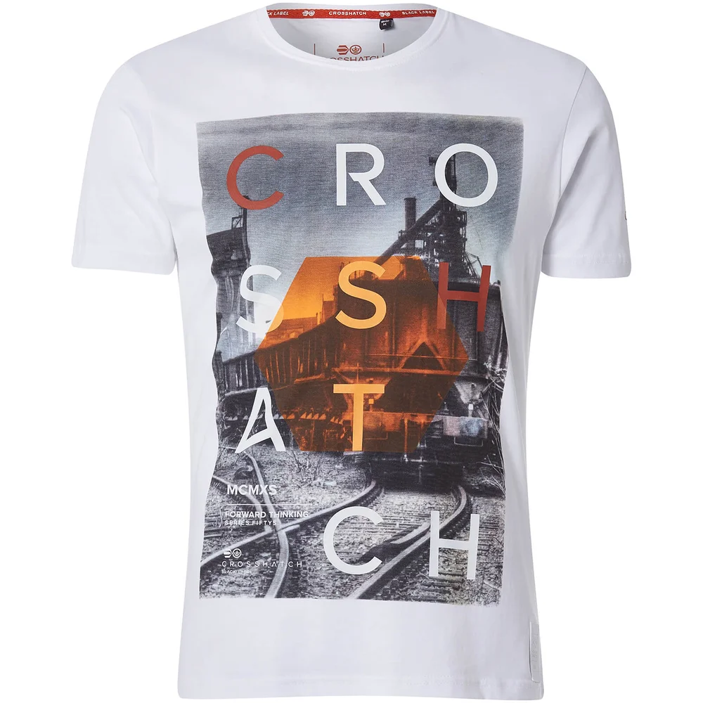 Crosshatch Men's Silverstreak T-Shirt - White - S - Wit Afbeelding 1