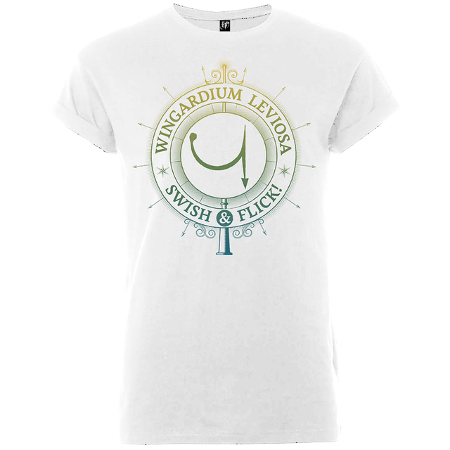 Harry Potter Wingardium Leviosa Swish & Flick Heren T-shirt - Wit