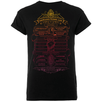 Harry Potter Hogwarts School List Heren T-shirt - Zwart