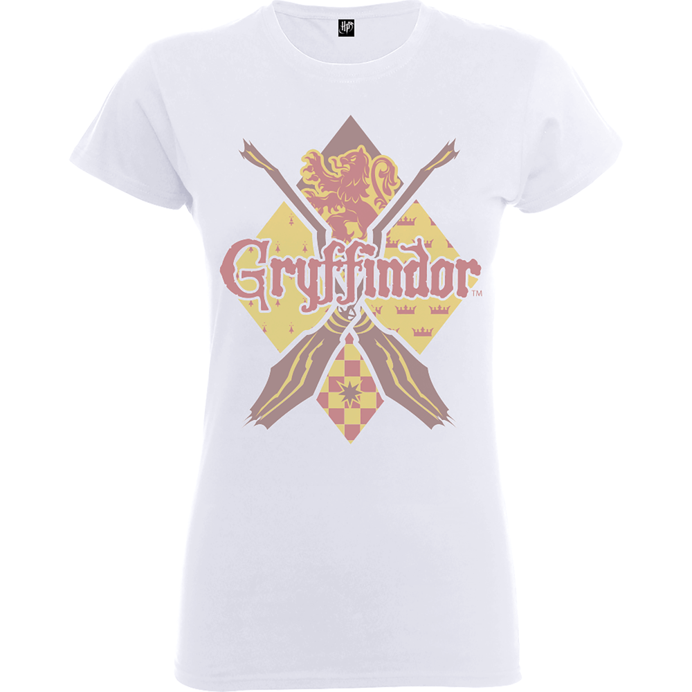 Harry Potter Gryffindor Dames T-shirt - Wit - S Afbeelding 1