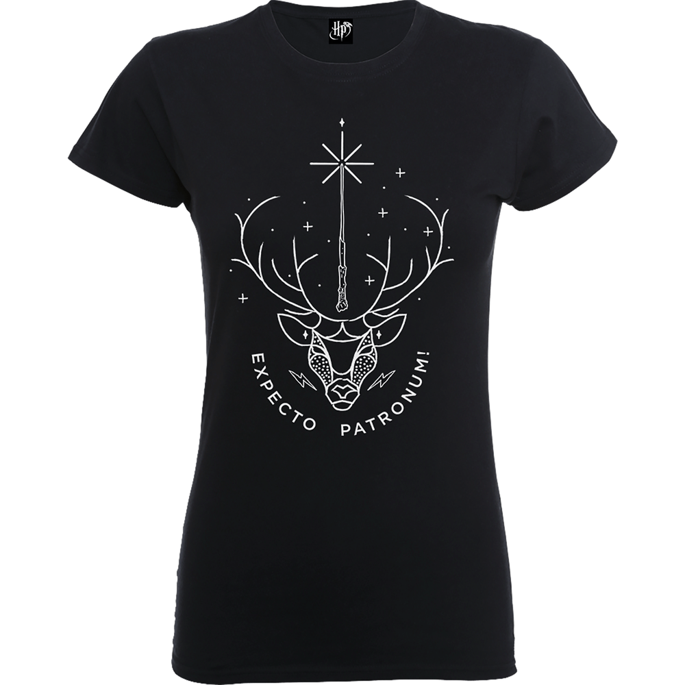 Harry Potter Expecto Patronum Dames T-shirt - Zwart - S Afbeelding 1