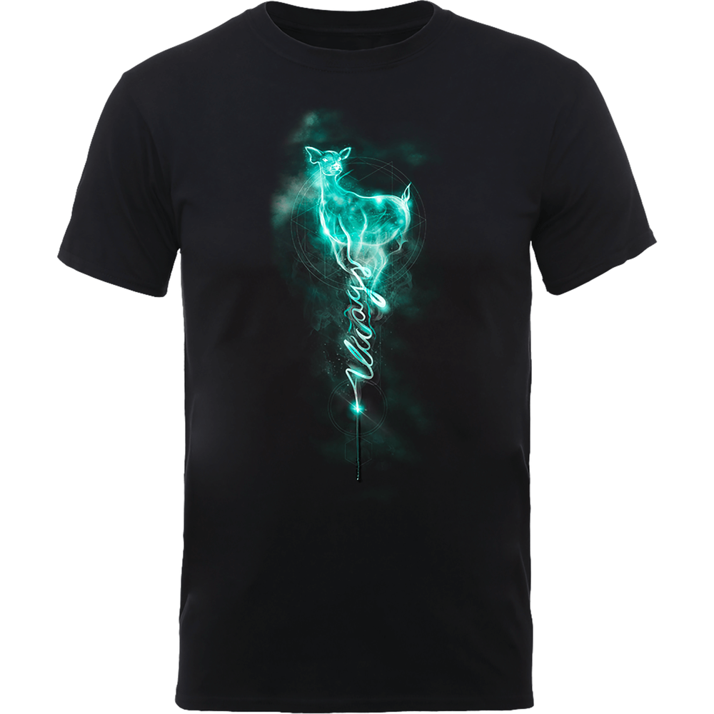 Harry Potter Hinde Always Patronus Heren T-shirt - Zwart - S Afbeelding 1