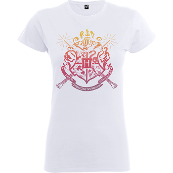Harry Potter Hogwarts Dames T-shirt - Wit
