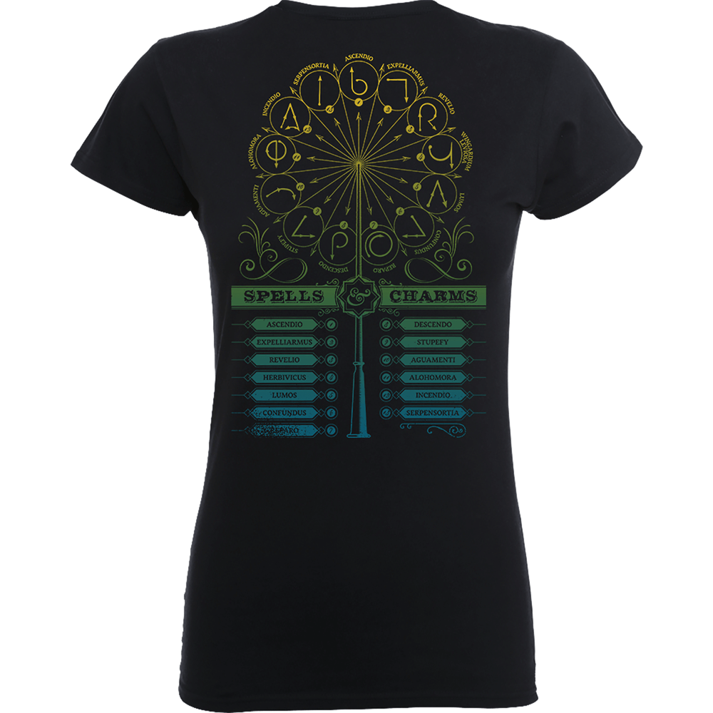 Harry Potter Spells And Charms Dames T-shirt - Zwart - S - Zwart Afbeelding 1