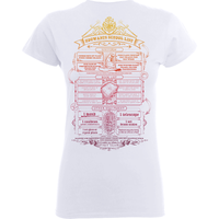 Harry Potter Hogwarts School List Dames T-shirt - Wit