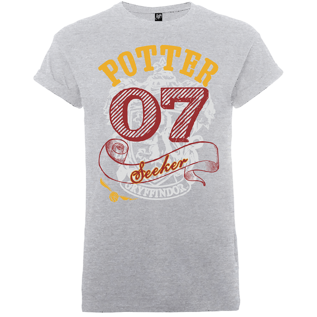 Harry Potter Gryffindor Potter Seeker Heren T-shirt - Grijs
