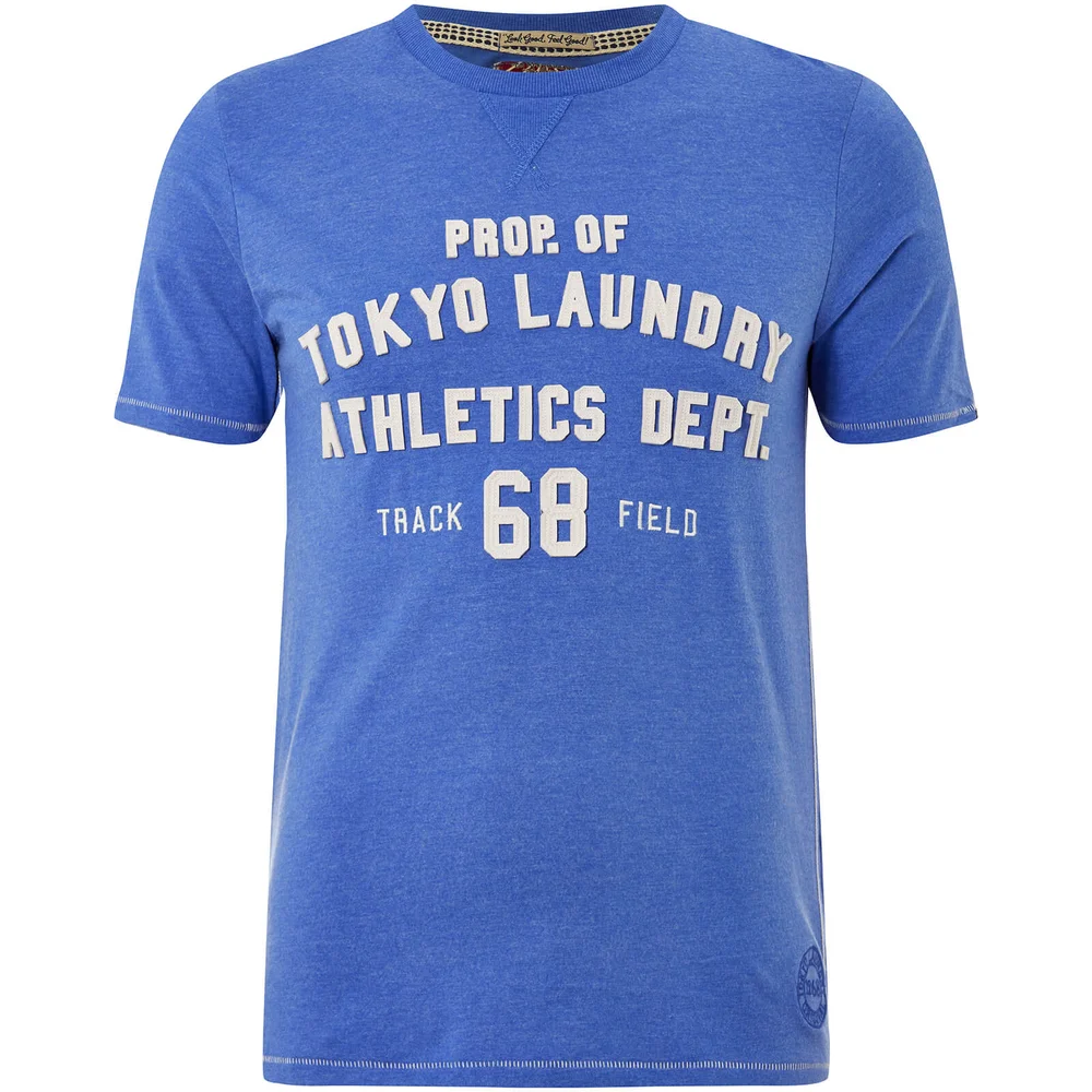 Tokyo Laundry Men's Henryville T-Shirt - Cornflower Blue - S - Blauw Afbeelding 1