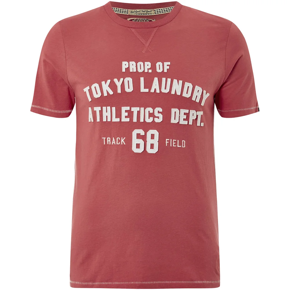Tokyo Laundry Men's Henryville T-Shirt - Faded Rose - S - Rood Afbeelding 1