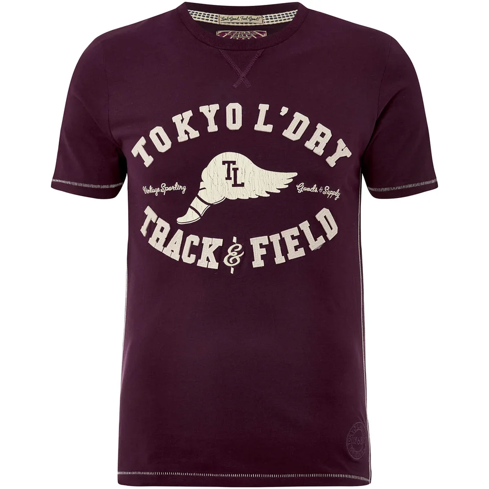 Tokyo Laundry Men's Springfield T-Shirt - Wine Tasting - S - Burgundy Afbeelding 1
