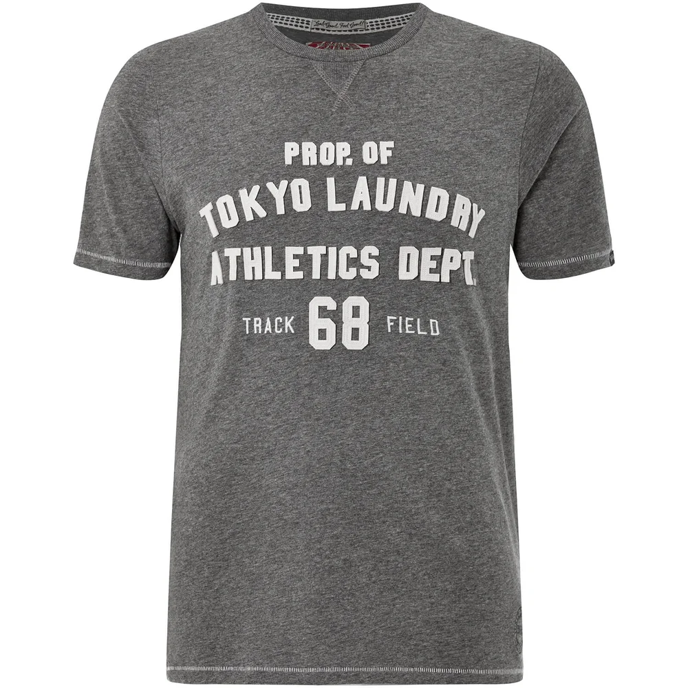 Tokyo Laundry Men's Henryville T-Shirt - Mid Grey Marl - S Afbeelding 1